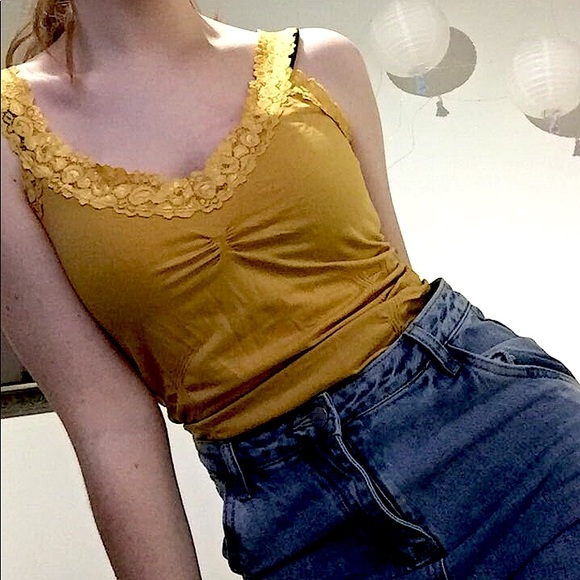 Lacey Yellow Tank Top - Picture 1 of 3